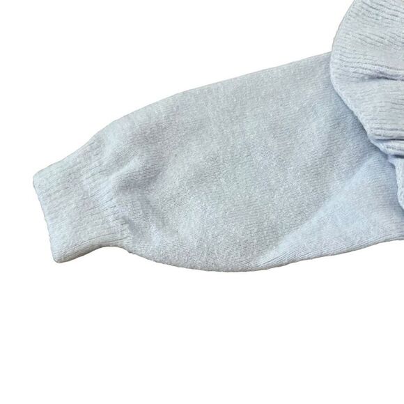 Zara Baby Knit Ruffle Shoulder Crew Neck Pullover Sweater Size 9-12 Months White - Picture 4 of 6